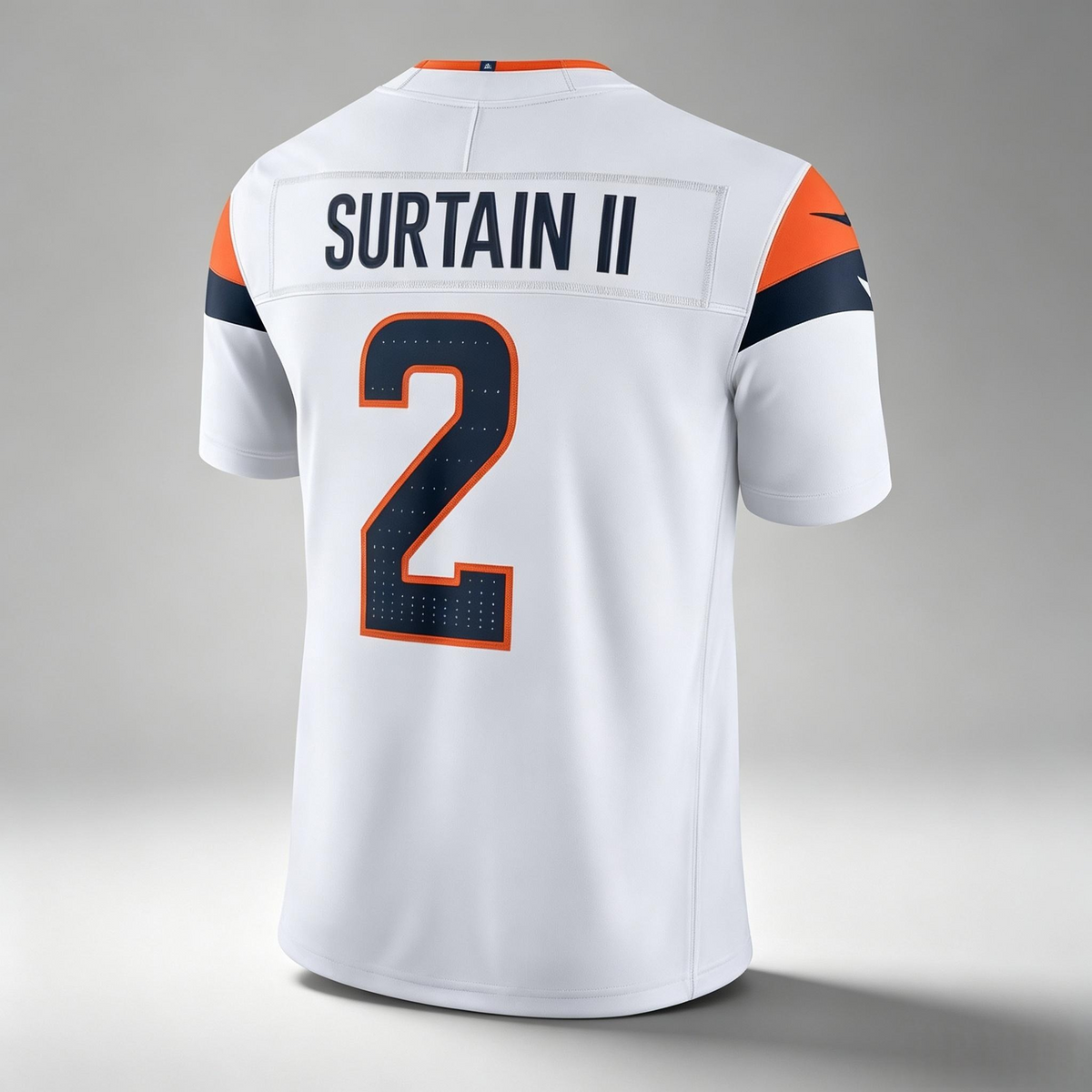 D.Broncos #2 Surtain II White PHIN Team Vapor F.U.S.E. Stitched Limited Jerseys
