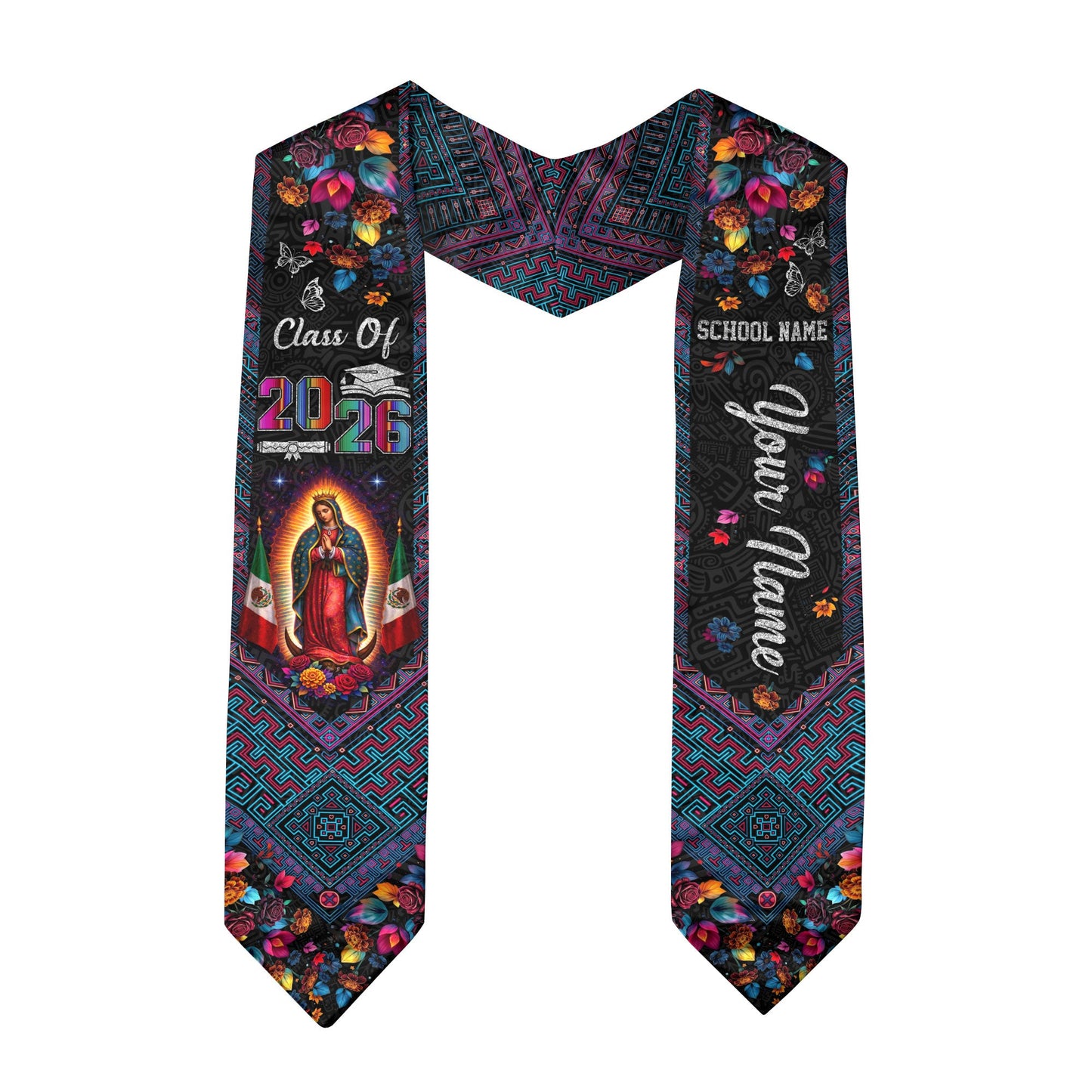 Mexico Graduation Sash 2025 Custom Graduation Stole Unique Graduation Sash Customize