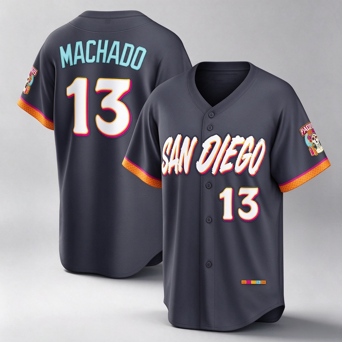 San Diego Padres #13 Manny Machado Obsidian 2026 City Connect Stadium Baseball Jersey