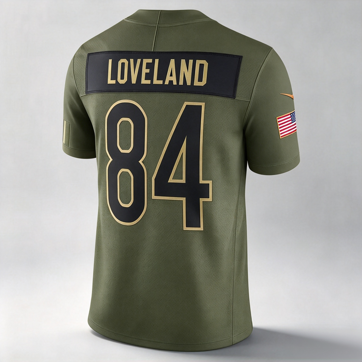 C.Bears #84 Colston Loveland Olive 2025 Salute to Service Limited Stitched Football American Jersey