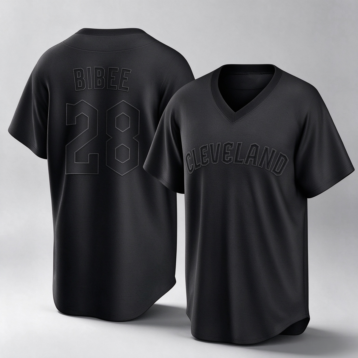 Cleveland Guardians #28 Tanner Bibee Player Black Home Game Stitched Baseball Jersey