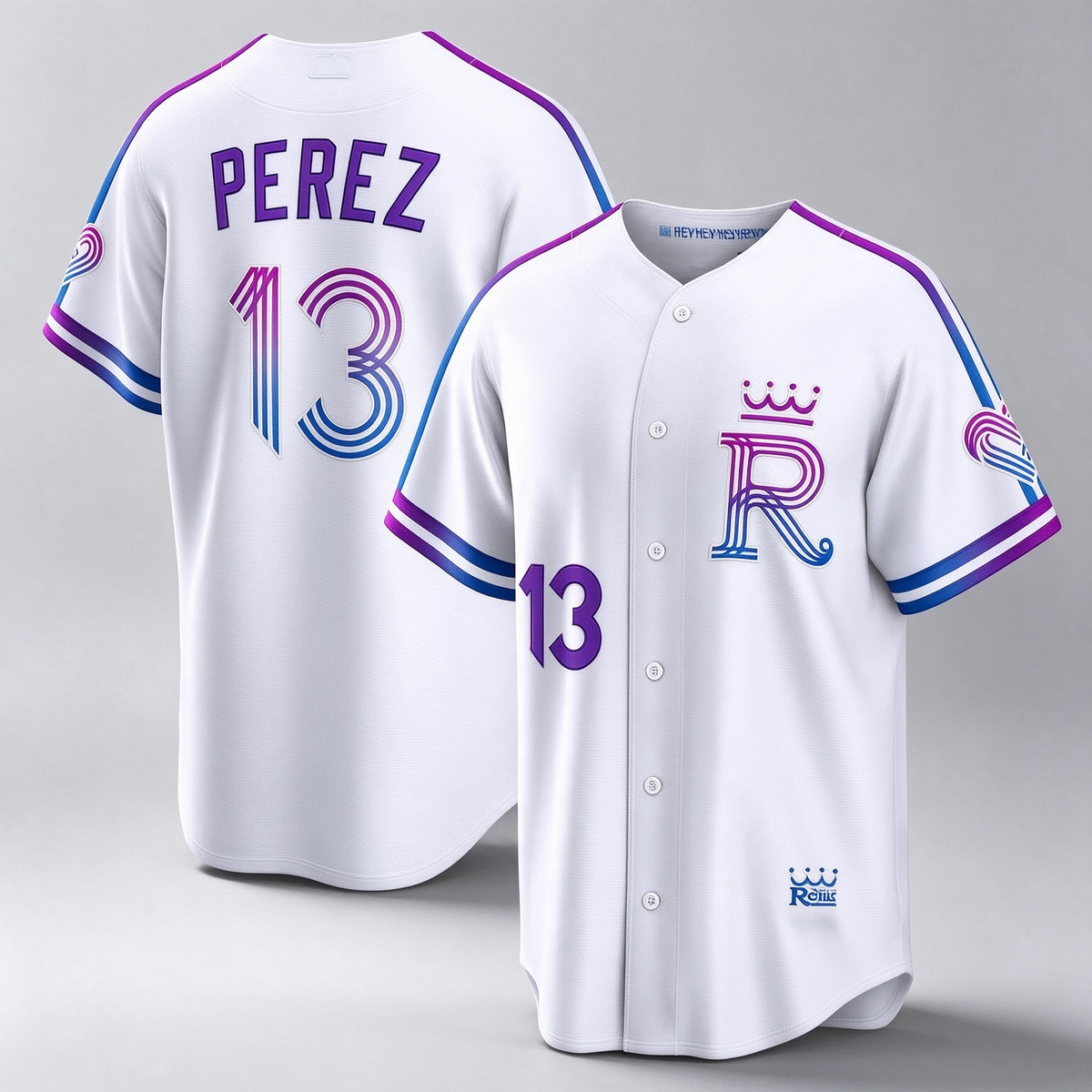 Kansas City Royals #13 Salvador Perez White 2026 City Connect Stadium Baseball Jersey