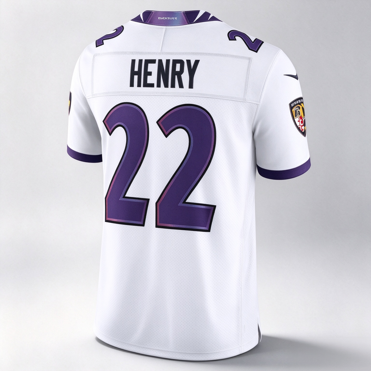 Derrick Henry Ravens #22 White Vapor F.U.S.E. Sewn Down Limited Stitched Football Jersey