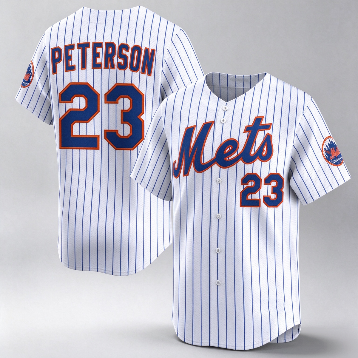 New York Mets #23 David Peterson White 2025 Home Limited Stitched Baseball Jersey