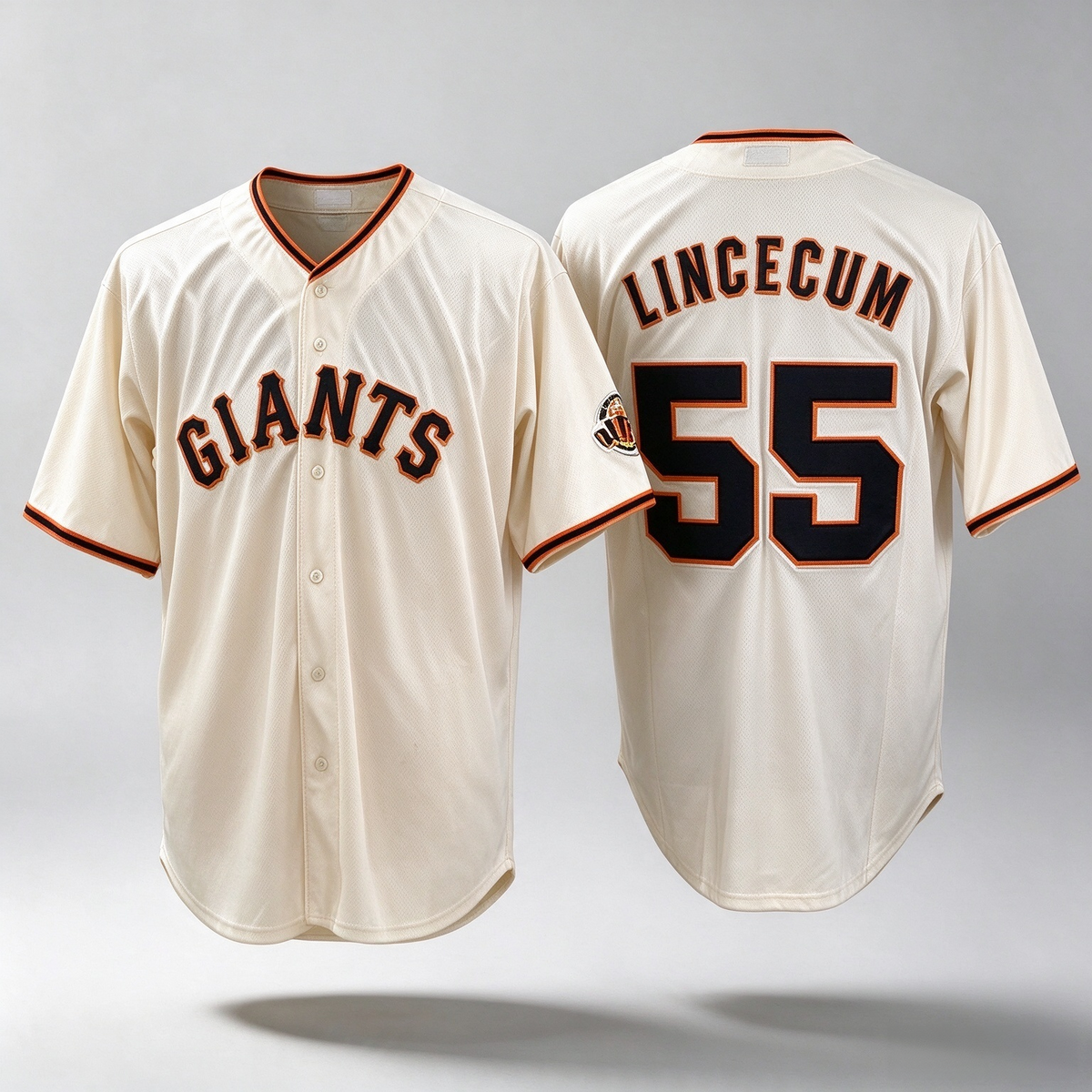 San Francisco Giants #55 Tim Lincecum Cream 2024 Home Limited Stitched Baseball Jersey