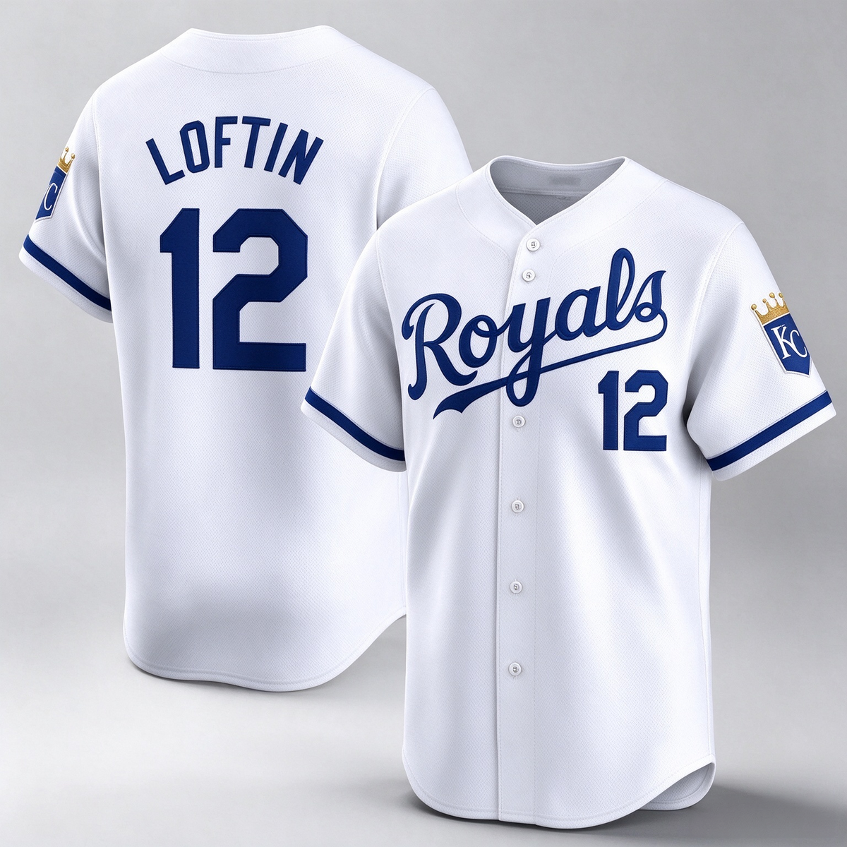 Kansas City Royals #12 Nick Loftin White 2024 Home Limited Stitched Baseball Jersey