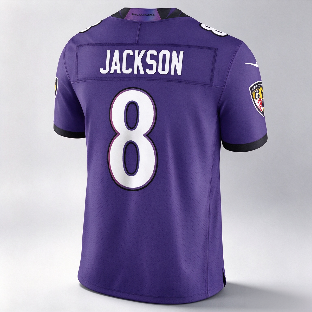 Lamar Jackson Ravens #8 Purple Vapor F.U.S.E. Sewn Down Limited Stitched Football Jersey