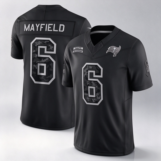 TB.Buccaneers #6 Baker Mayfield Black 2026 Salute to Service Stitched Limited Football Jersey
