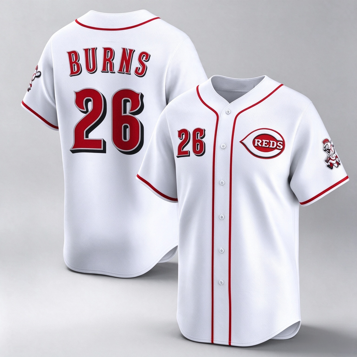 Cincinnati Reds #26 Chase Burns White Home Limited Stitched Baseball Jersey