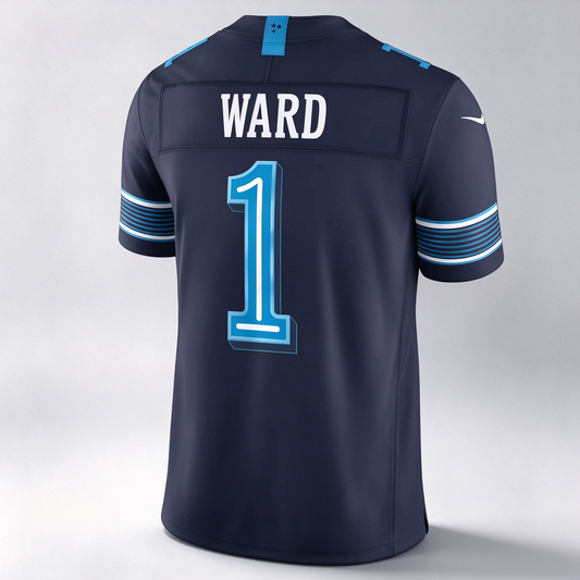 T.Titans #1 Cameron Ward Navy 2026 Rivalries Collection Limited Football Stitched Jersey