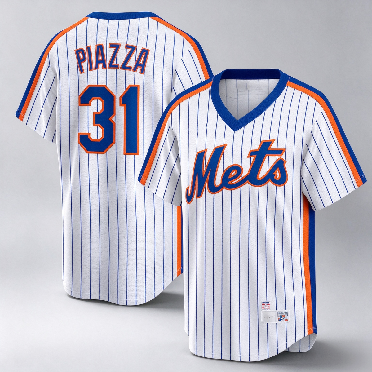 New York Mets #31 Mike Piazza White Home Cooperstown Collection Player Baseball Jersey