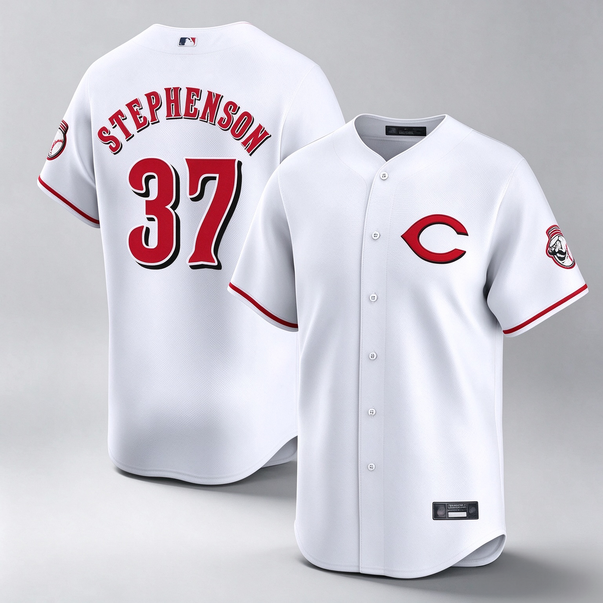 Cincinnati Reds #37 Tyler Stephenson Player White Limited Home Stitched Baseball Jersey