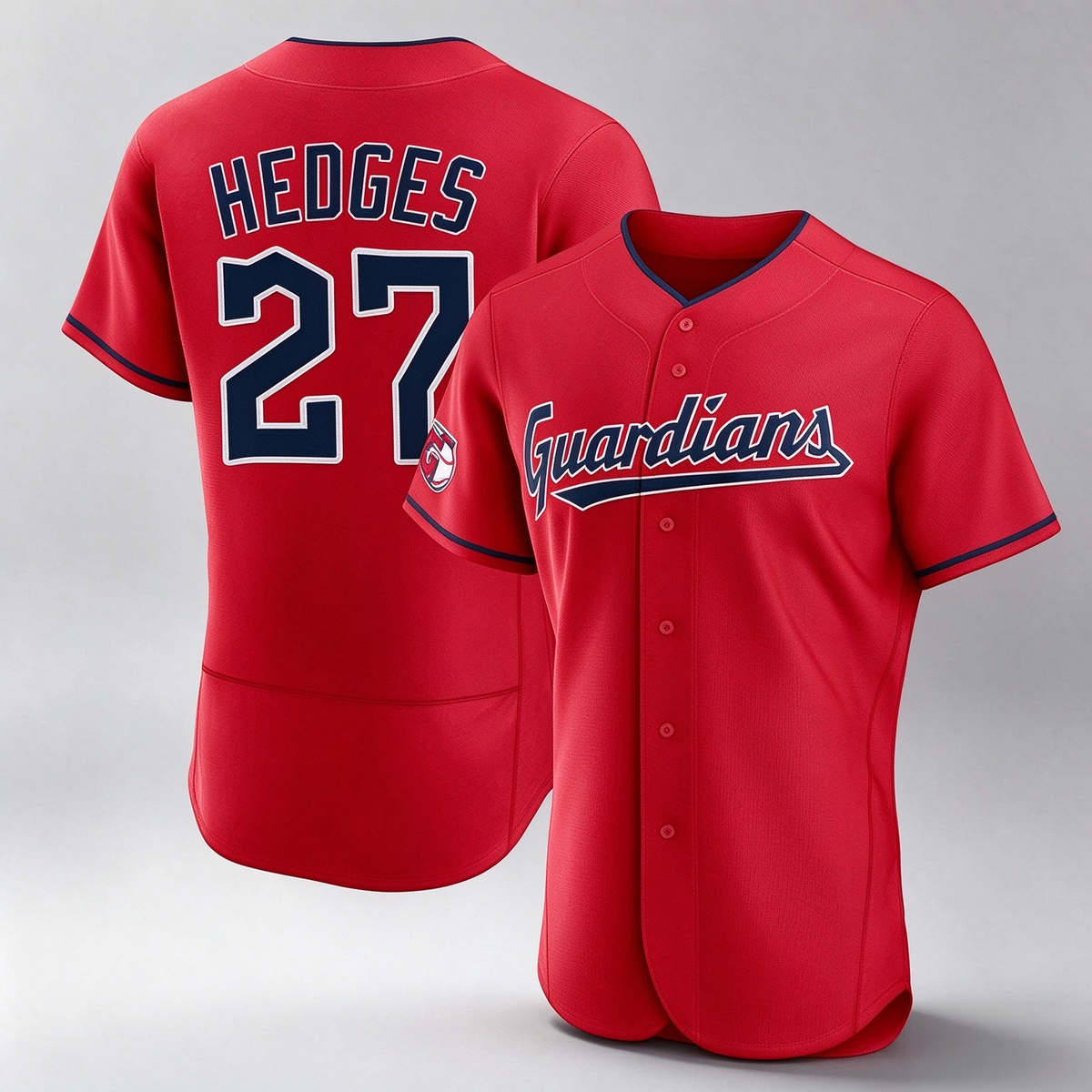 Cleveland Guardians #27 Austin Hedges Player Red Limited Elite Home Stitched Baseball Jersey