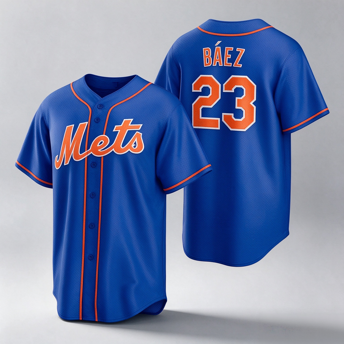 New York Mets #23 Javier Baez Royal Replica Alternate Baseball Jersey