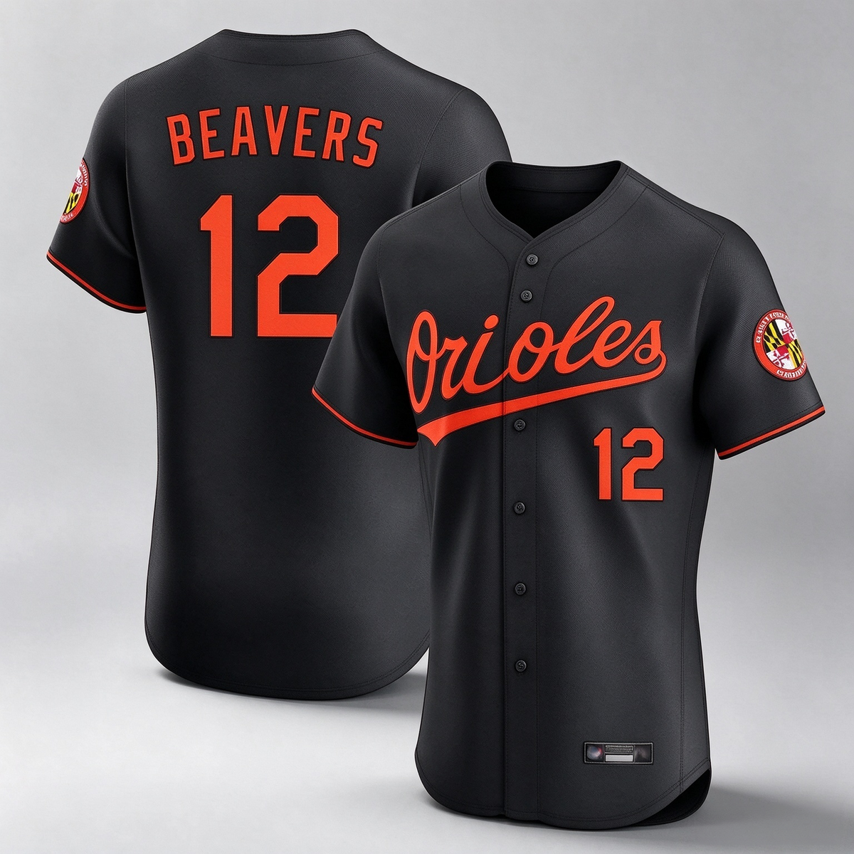 Baltimore Orioles #12 Dylan Beavers Player Black Limited Elite Home Game Stitched Baseball Jersey