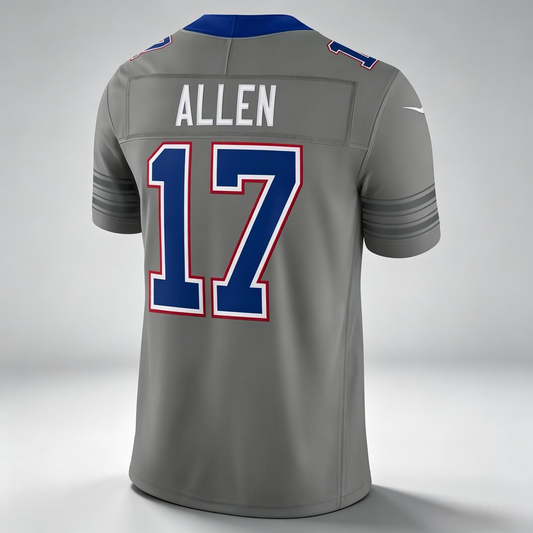B.Bills #17 Josh Allen Grey PHIN Team Vapor F.U.S.E. Stitched Limited Stitched Jerseys