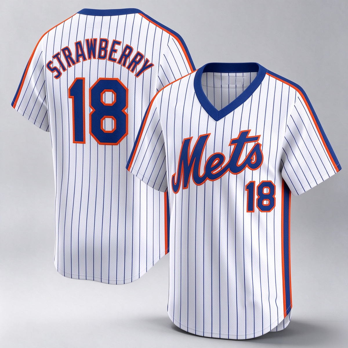 New York Mets #18 Darryl Strawberry Navy Throwback Cooperstown Limited Baseball Jersey
