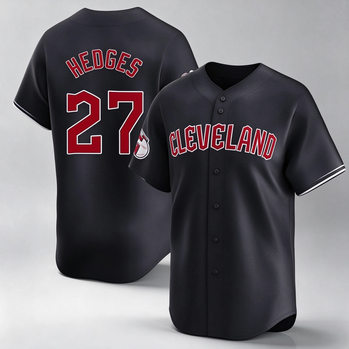 Cleveland Guardians #27 Austin Hedges Player Navy Limited Home Game Stitched Baseball Jersey
