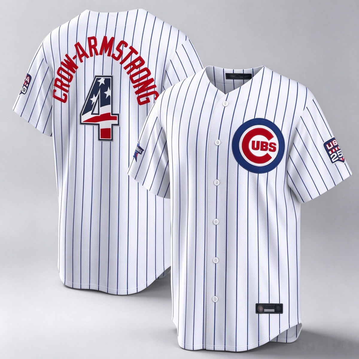 Chicago Cubs #4 Pete Crow-Armstrong White 2026 All-Star Edition Stars & Stripes Home Stitched Baseball Jersey
