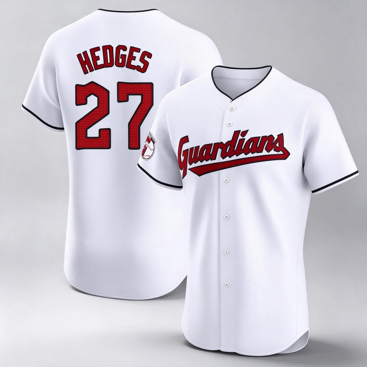 Cleveland Guardians #27 Austin Hedges Player White Limited Elite Home Stitched Baseball Jersey