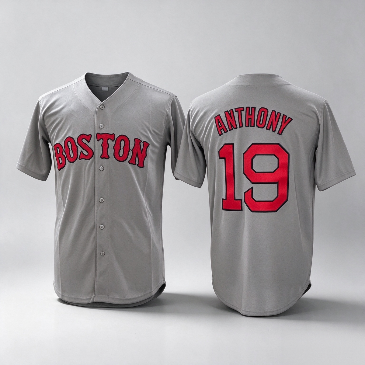 Boston Red Sox #19 Roman Anthony Gray Cool Base Stitched Baseball Jersey