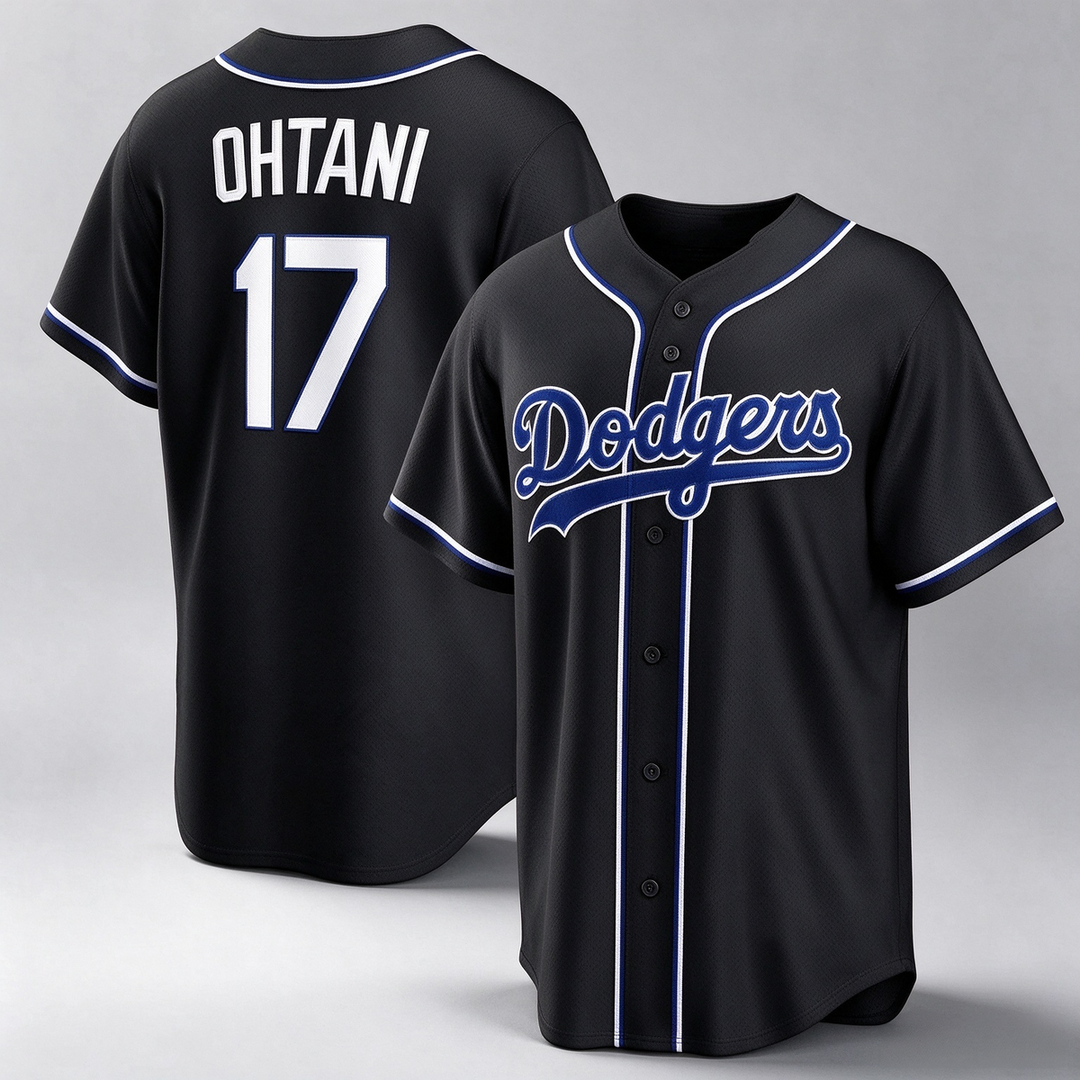 Los Angeles Dodgers #17 Shohei Ohtani 2026 Black Out Stitched Baseball Jersey