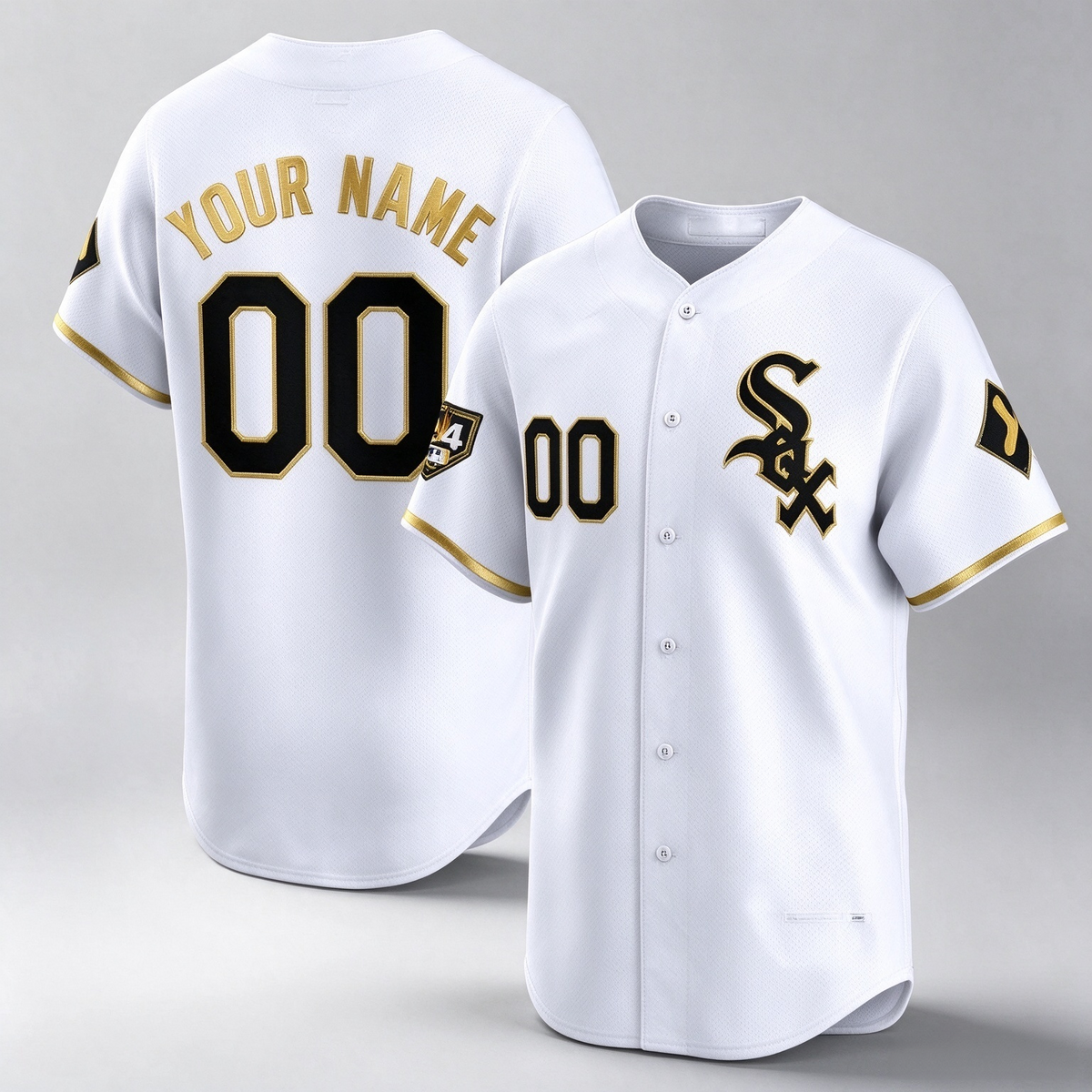 Chicago White Sox 2024 Spring Training Patch Vapor Premier Limited Custom Jersey ¨C White Gold Baseball Jersey