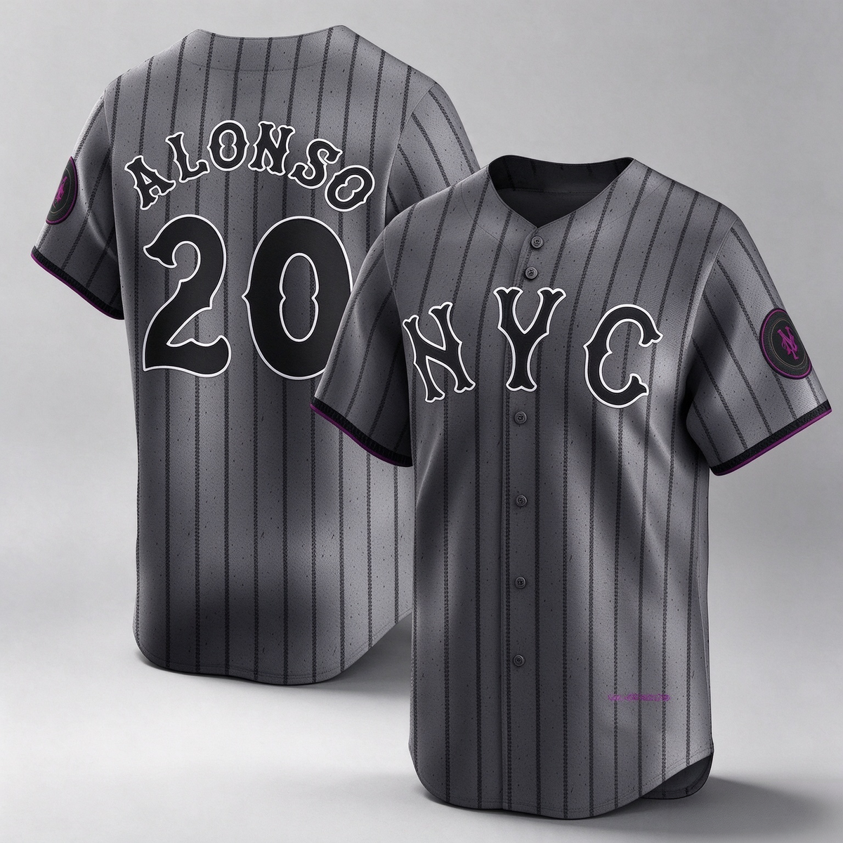 New York Mets #20 Pete Alonso Graphite 2024 City Connect Limited Player Baseball Jersey