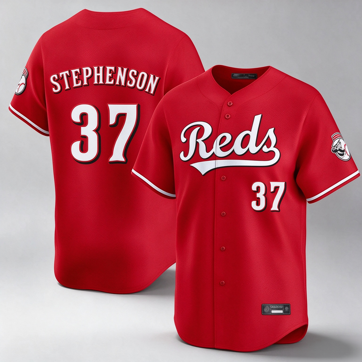 Cincinnati Reds #37 Tyler Stephenson Player Red Home Limited Stitched Baseball Jersey