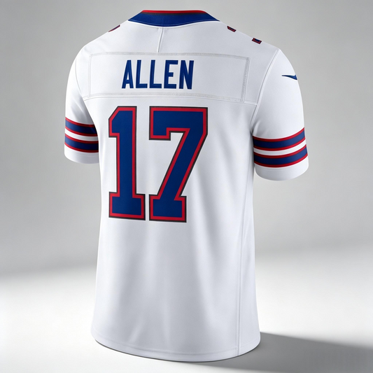 B.Bills #17 Josh Allen White PHIN Team Vapor F.U.S.E. Stitched Limited Stitched Jerseys