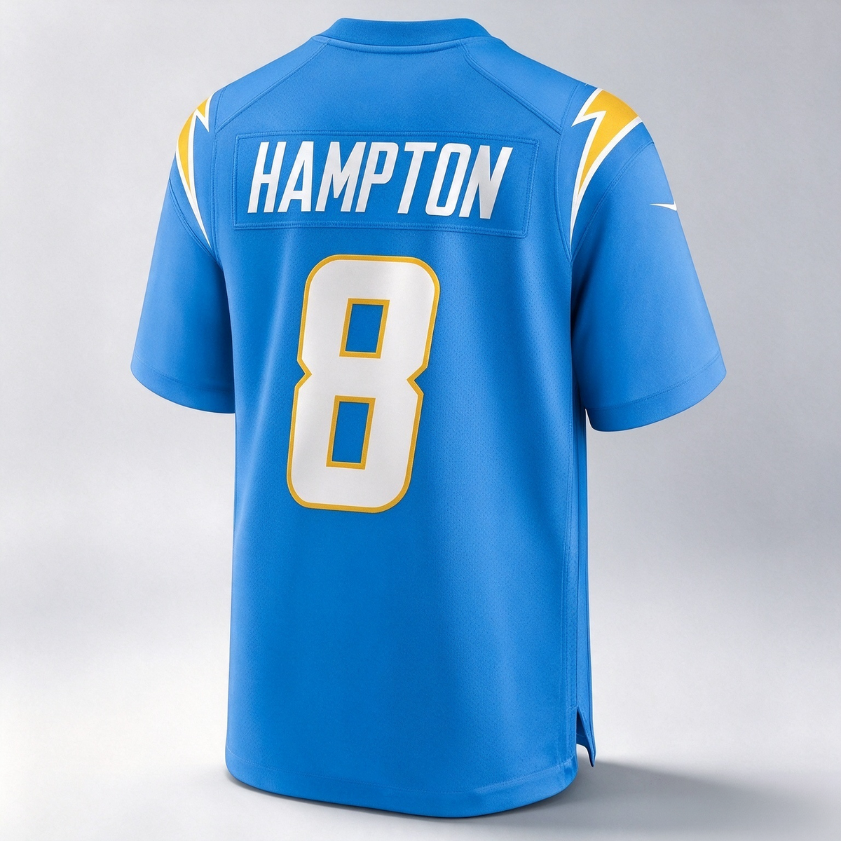 LA.Chargers #8 Omarion Hampton Powder Blue Team Game Football Jersey Marou