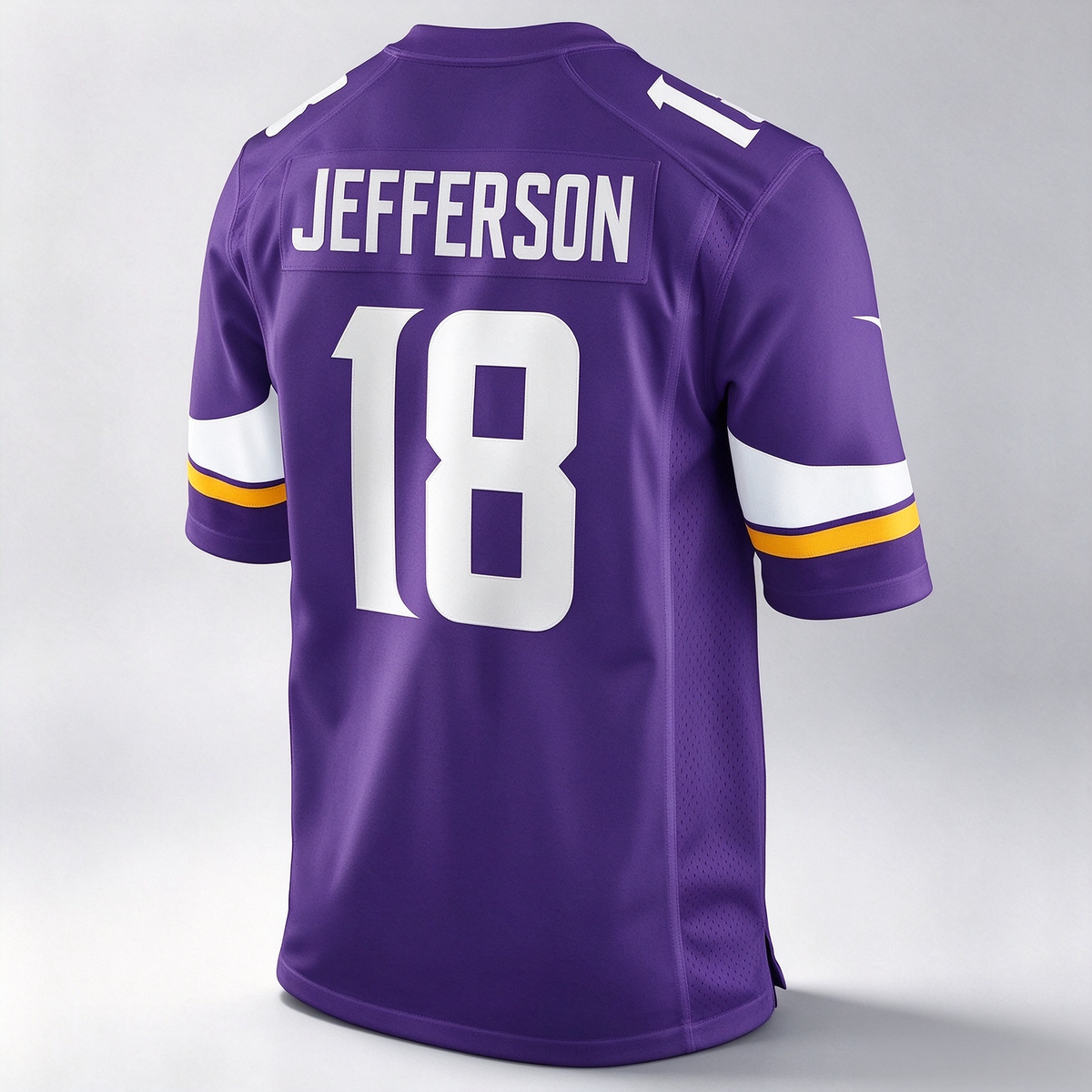 Justin Jefferson Vikings #18 Purple Game Game Stitched Football Jersey