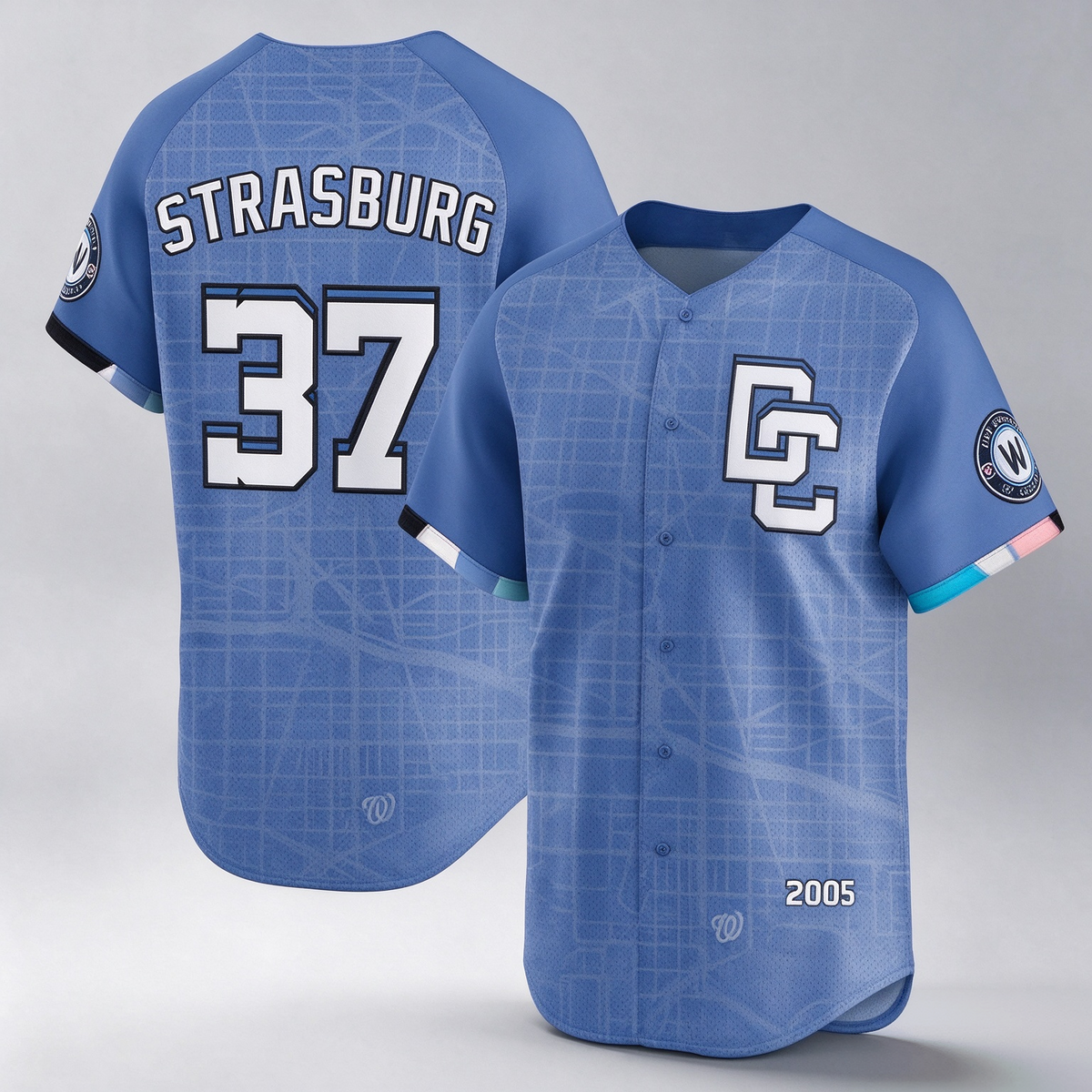 Washington Nationals #37 Stephen Strasburg Blue 2025 City Connect Limited Stitched Baseball Jersey