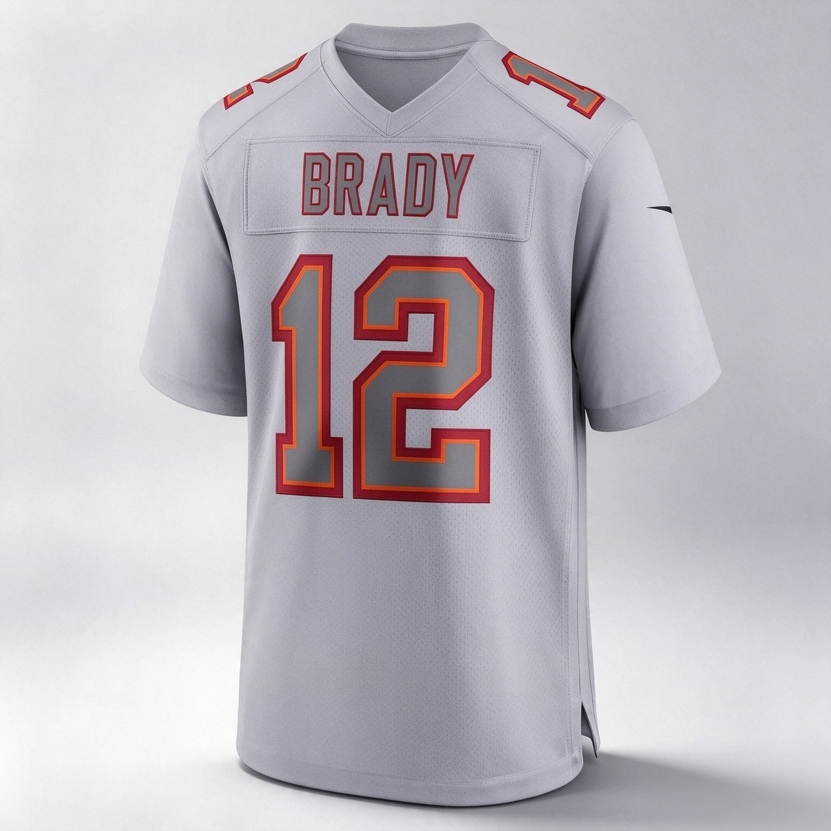 TB.Buccaneers #12 Tom Brady Gray Atmosphere Fashion Game Stitched Football Jersey