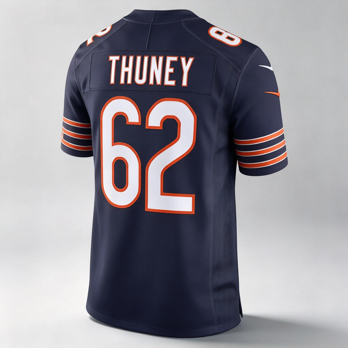 C.Bears #62 Joe Thuney Navy Team Game Stitched Football American Jersey