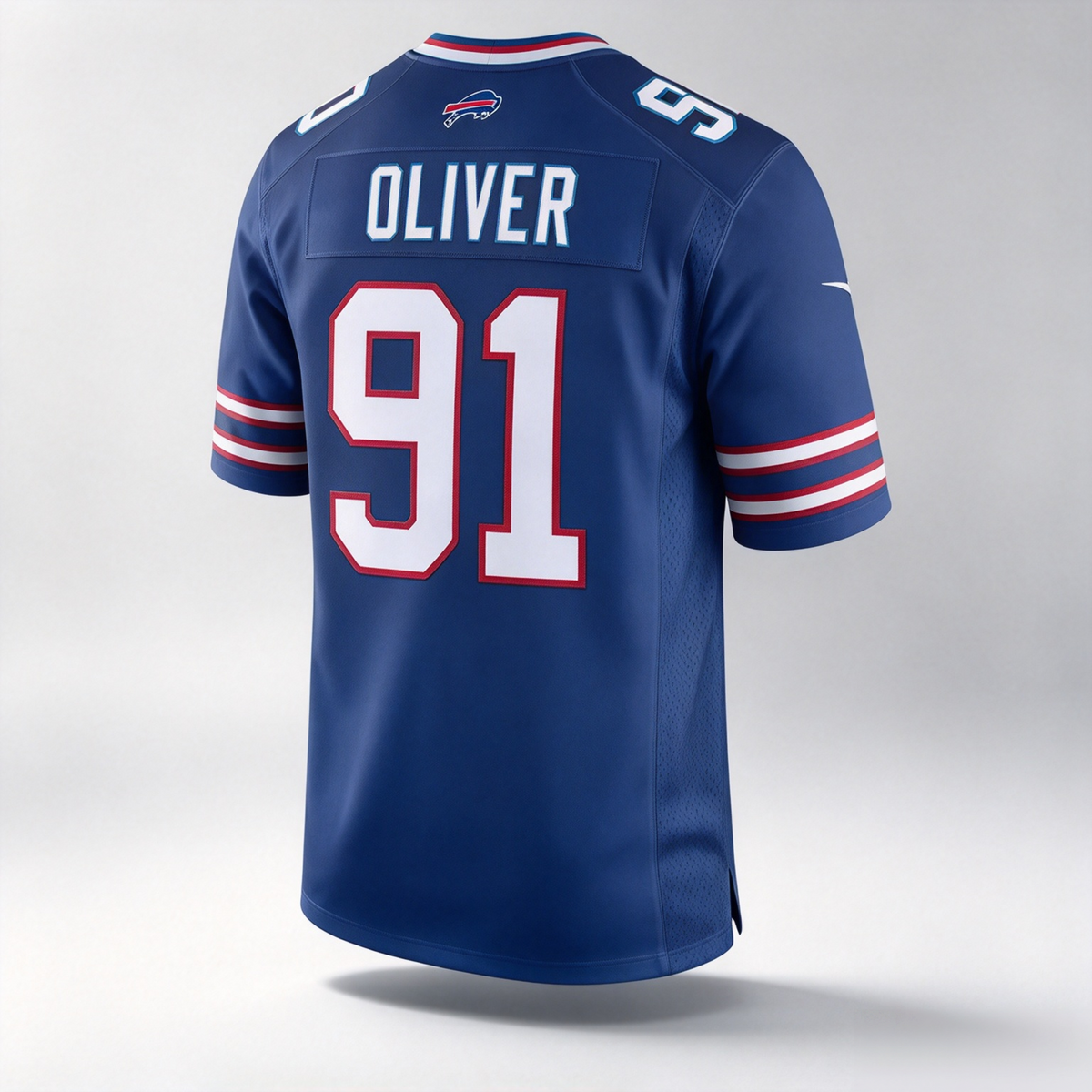B.Bills #91 Ed Oliver Royal Team Game Player Stitched Football American Jersey