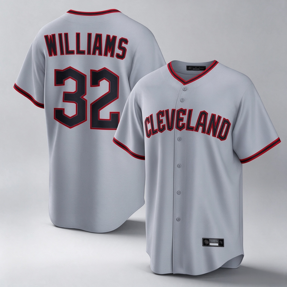 Cleveland Guardians #32 Gavin Williams Player Gray Home Game Stitched Baseball Jersey