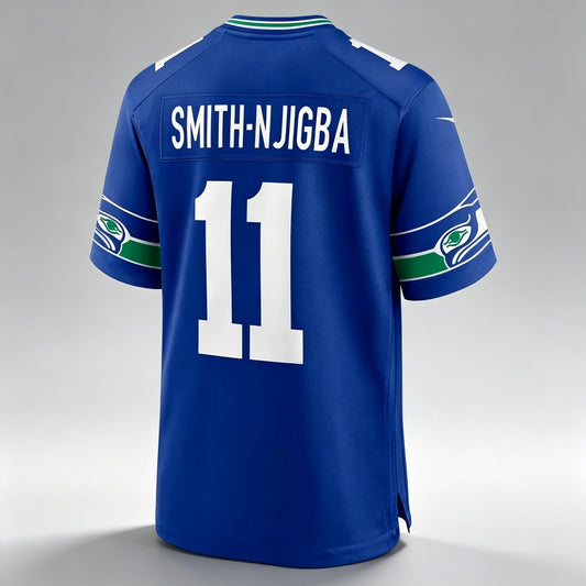 PHIN S.Seahawks #11 Jaxon Smith-Njigba Blue Game Stitched Jerseys