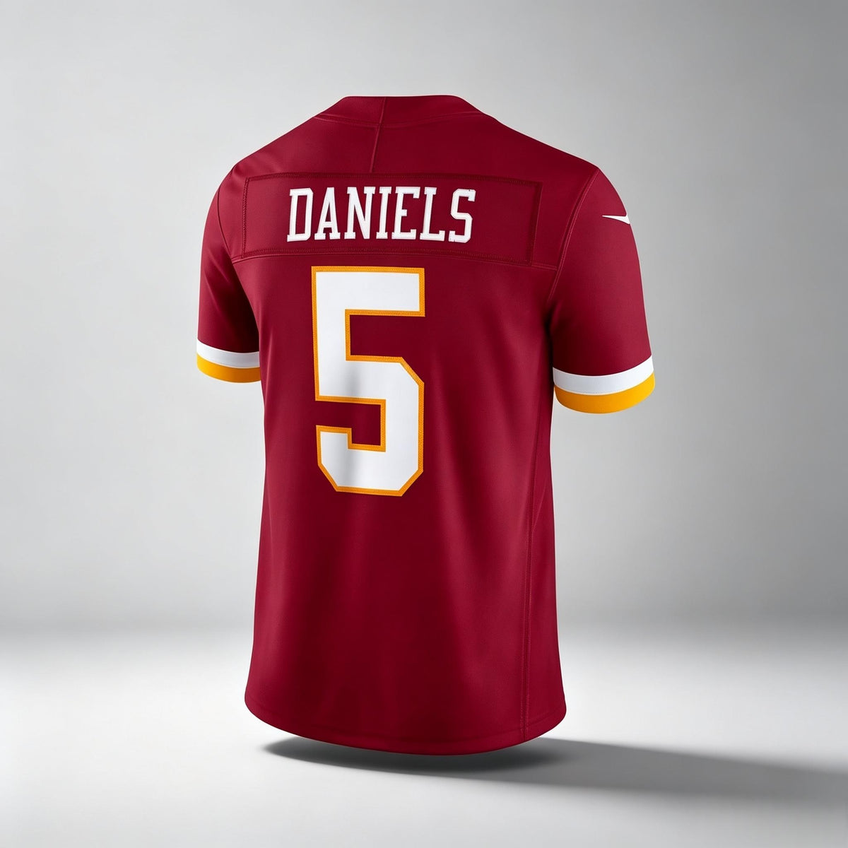 PHIN W.Commanders #5 Jayden Daniels Burgundy Game Stitched Jerseys