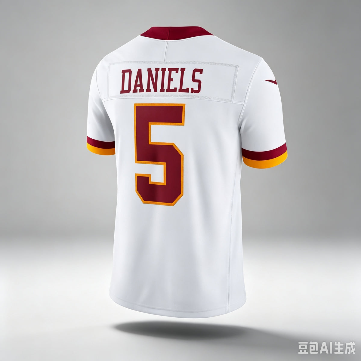 W.Commanders #5 Jayden Daniels White Team Vapor F.U.S.E. Limited Stitched Jerseys