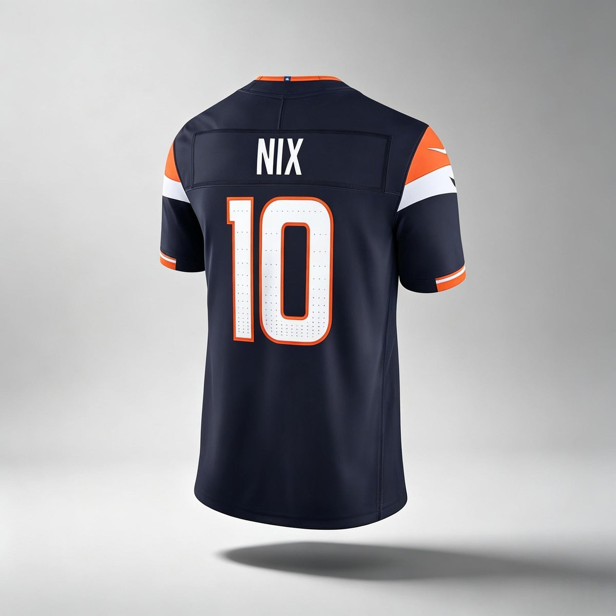 PHIN D.Broncos #10 Bo Nix Navy Vapor F.U.S.E. Limited Stitched Jerseys