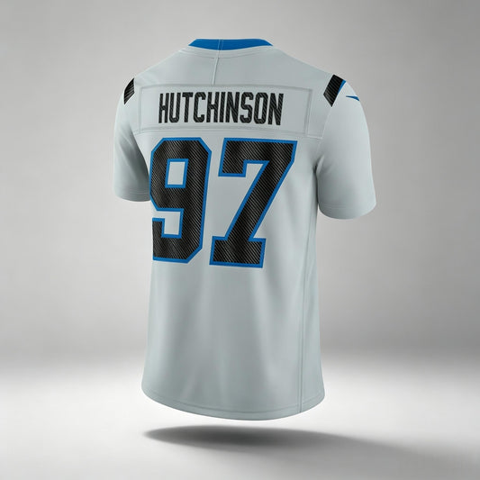 PHIN D.Lions #97 Aidan Hutchinson Gray Vapor F.U.S.E. Limited Stitched Jerseys