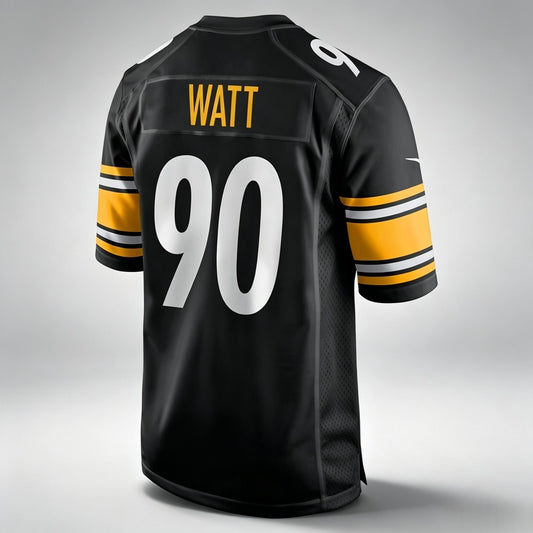P.Steelers #90 T.J. Watt Black Alternate Game Stitched Jerseys