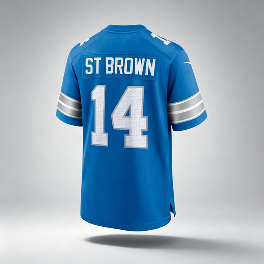 D.Lions #14 Amon-Ra St. Brown Black 2nd Alternate Game Stitched Jerseys