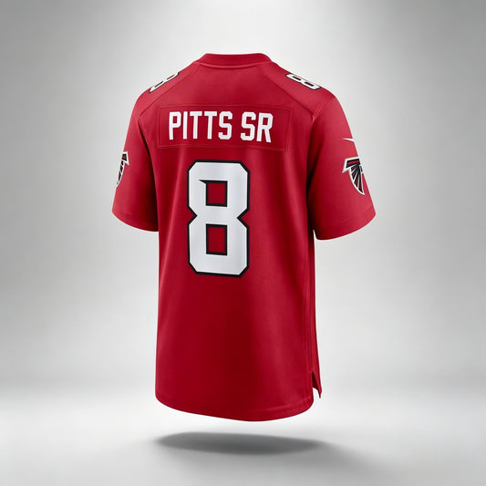 PHIN Falcons #8 Kyle Pitts Sr. Red Game Stitched Jerseys