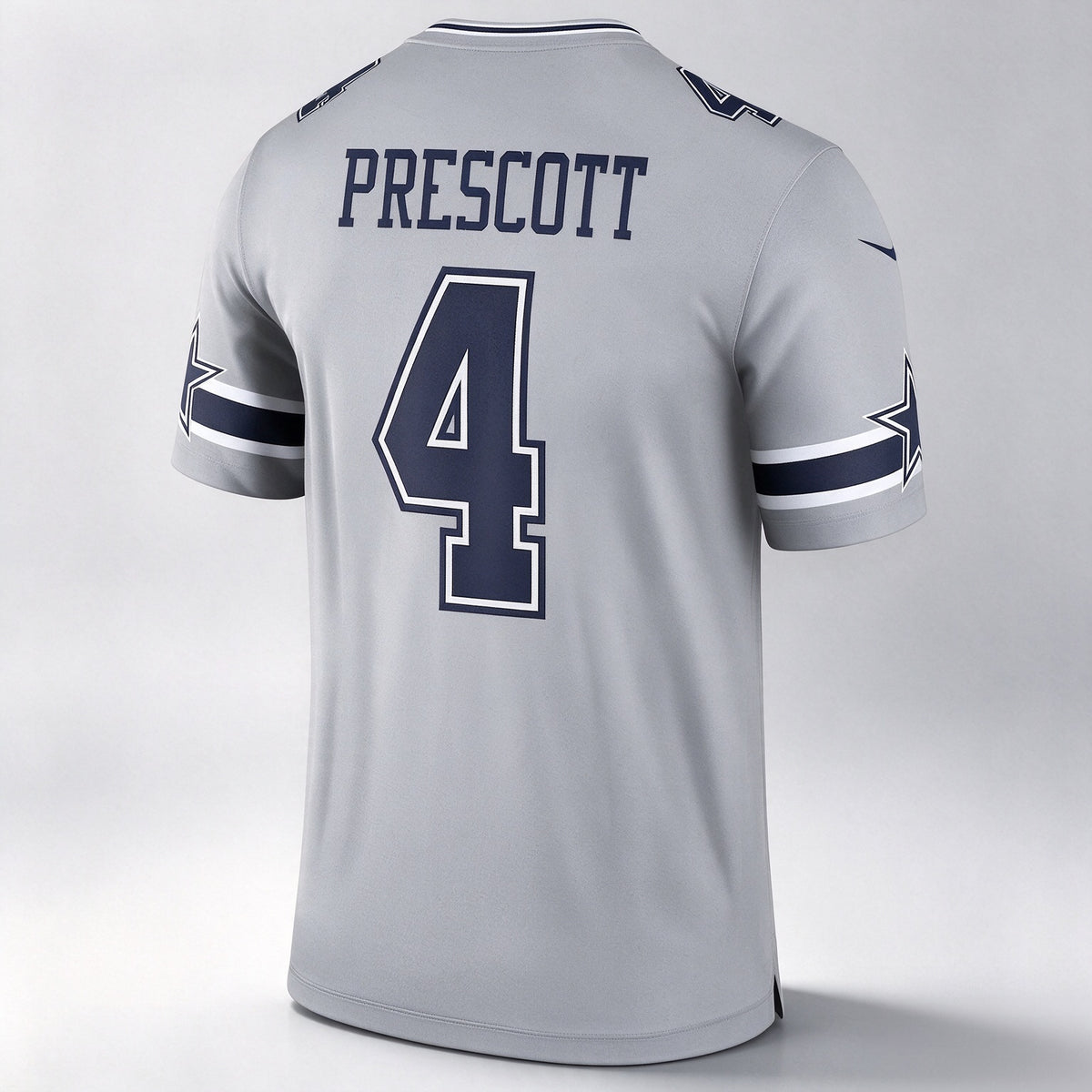 D.Cowboys #4 Dak Prescott Gray Inverted Legend Player Performance Top Stitched Football American Jersey