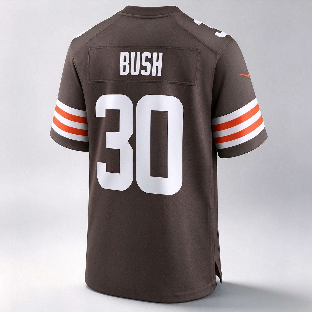 C.Browns #30 Devin Bush Brown Game Stitched Football American Jersey