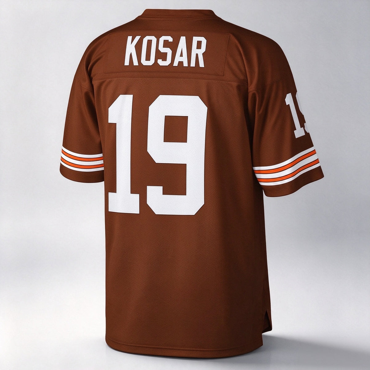 C.Browns #19 Bernie Kosar Mitchell & Ness Brown Legacy Replica Stitched Football American Jersey