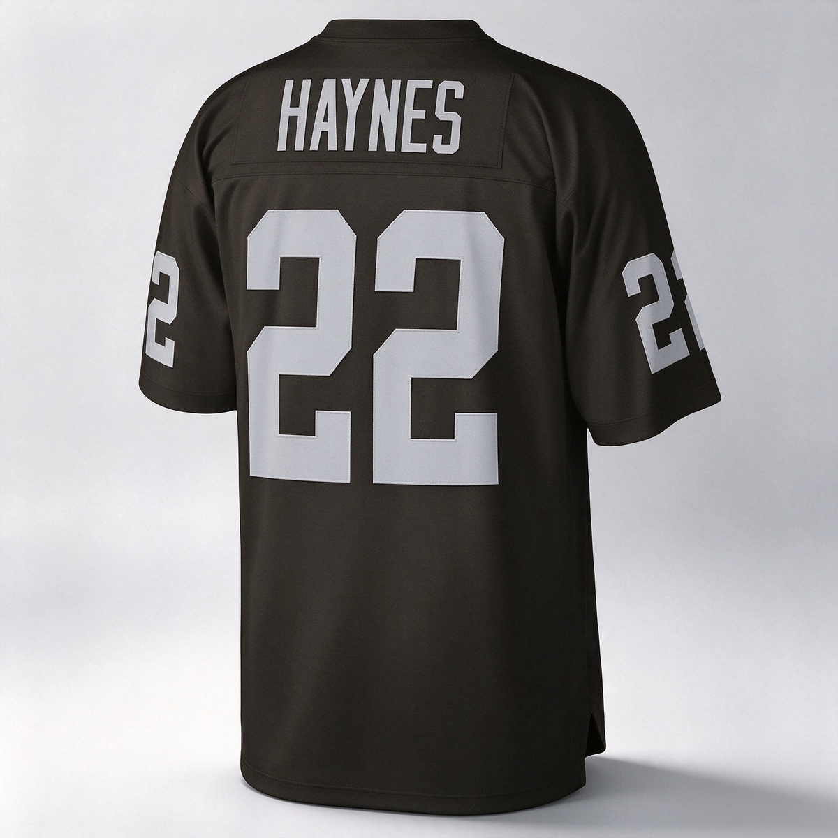 L.Raiders #22 Mike Haynes Mitchell & Ness Black 1985 Legacy Replica Jersey Stitched American Football Jerseys