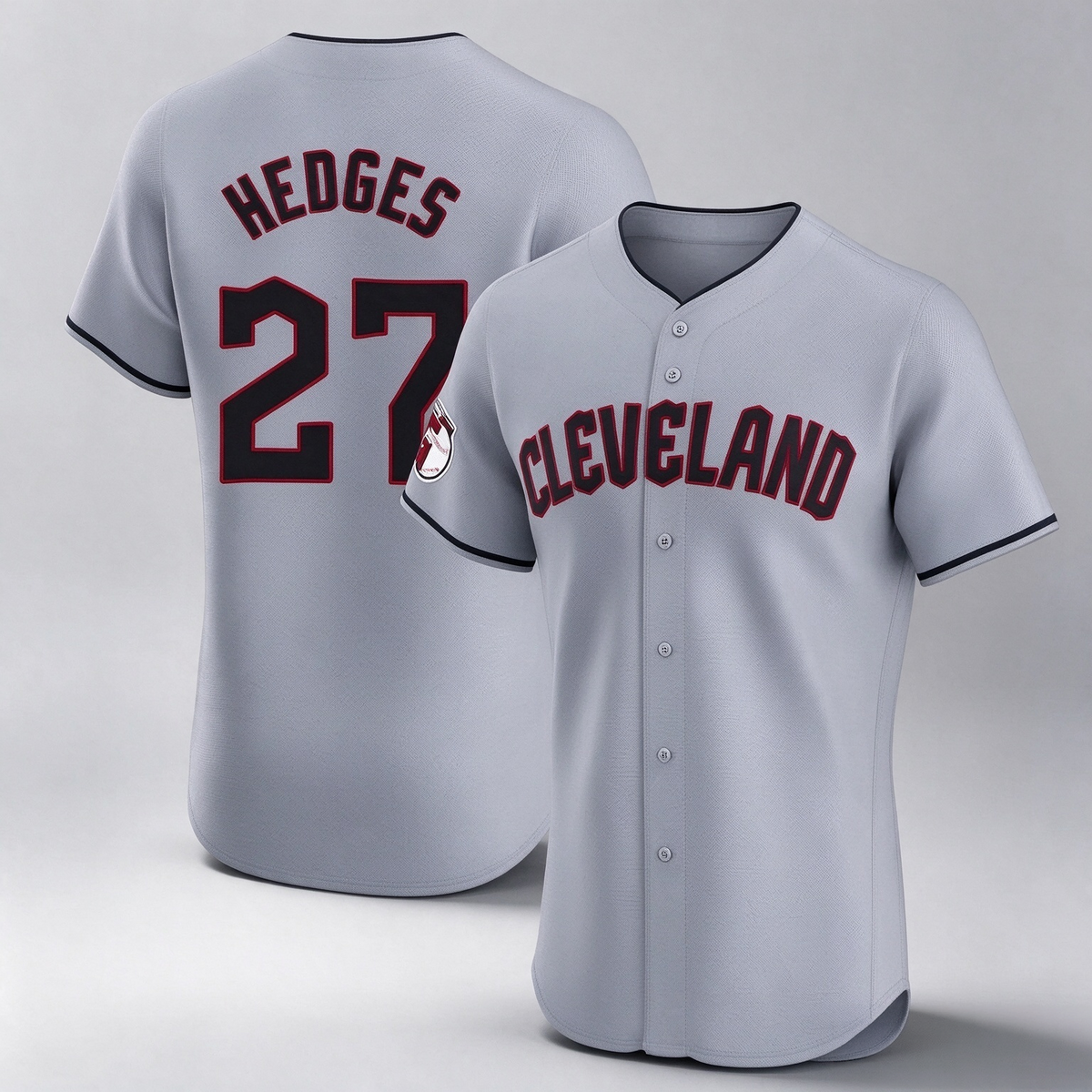Cleveland Guardians #27 Austin Hedges Player Gray Road Limited Elite Home Stitched Baseball Jersey